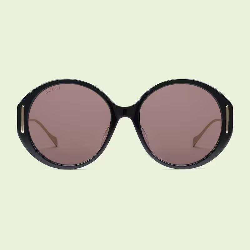 Kính Gucci Round Frame Sunglasses Solid Violet Brown Lens Nữ