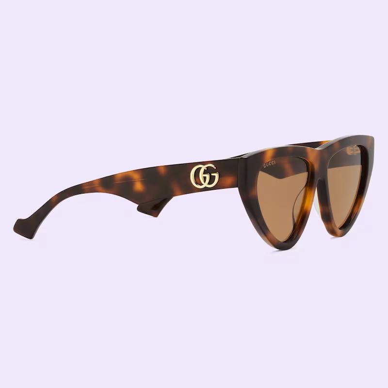 Kính Gucci Rectangular Frame Sunglasses Brown Lens Nữ Nâu