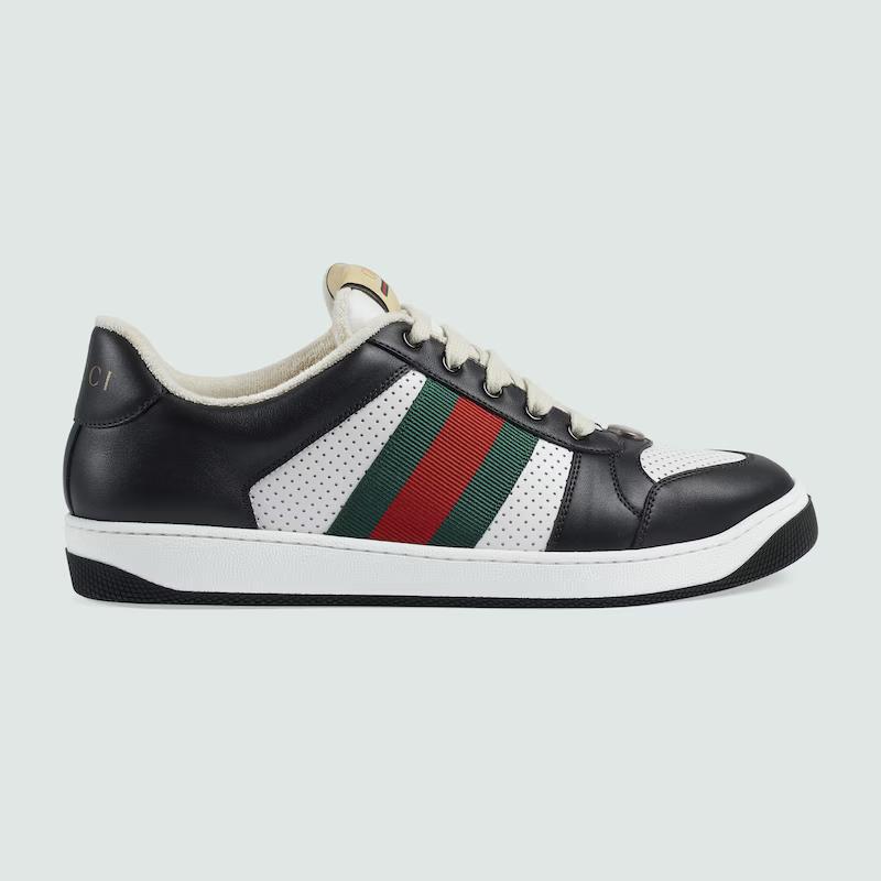 Giày Gucci Screener Sneaker Nam Đen Trắng