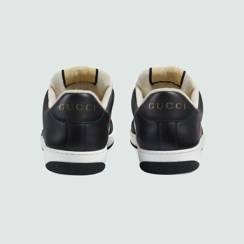 Giày Gucci Screener Sneaker Nam Đen Trắng