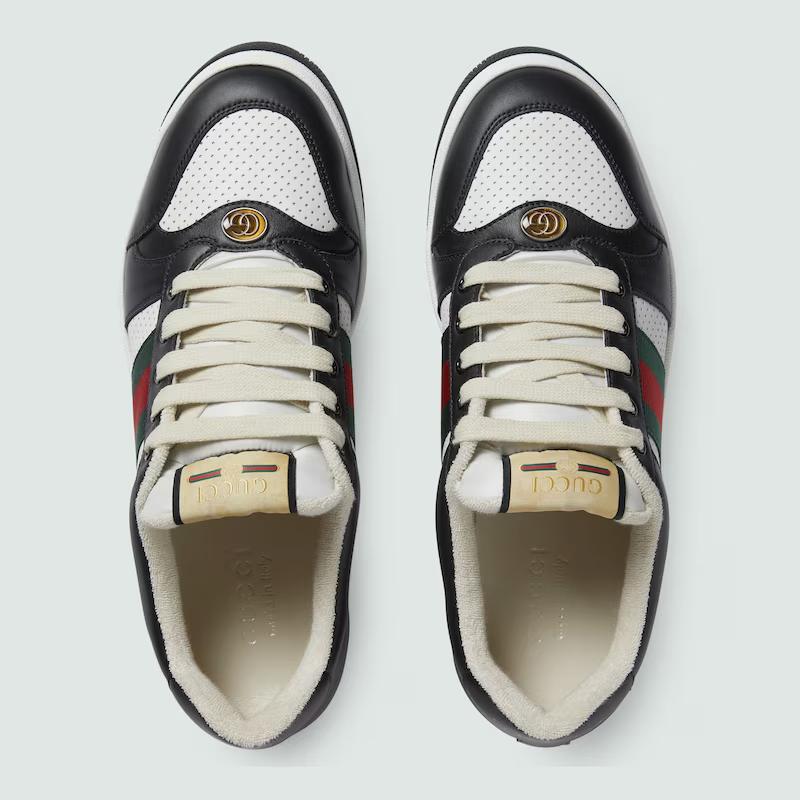 Giày Gucci Screener Sneaker Nam Đen Trắng