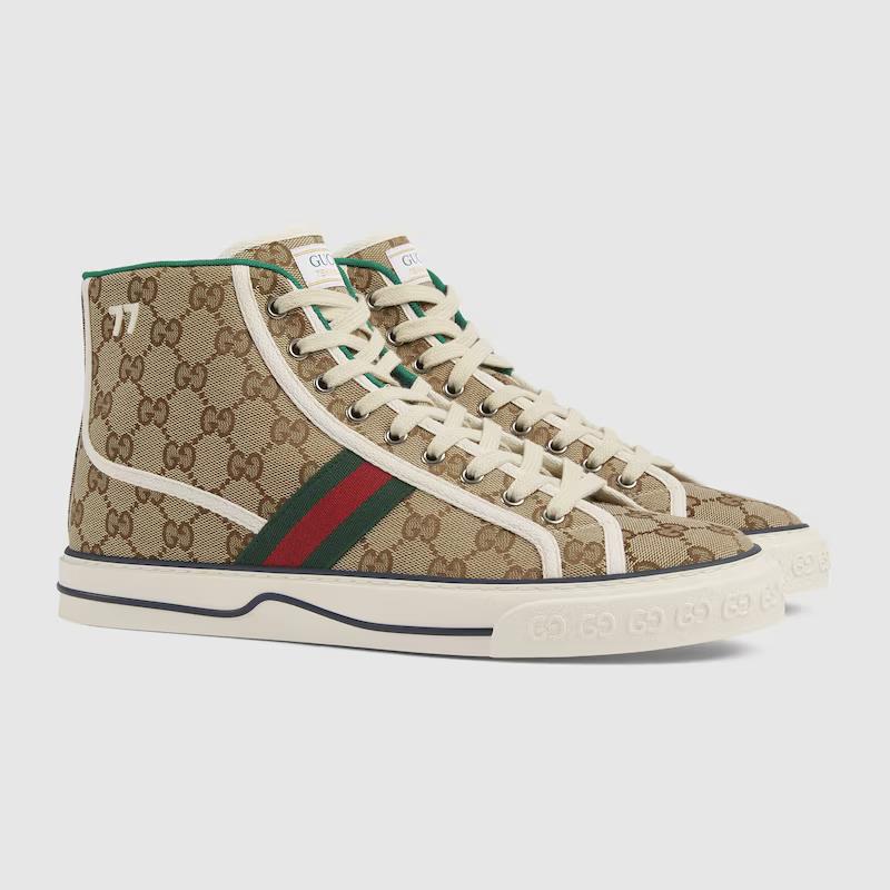 Giày Gucci Tennis 1977 High Top Sneaker Nam Be