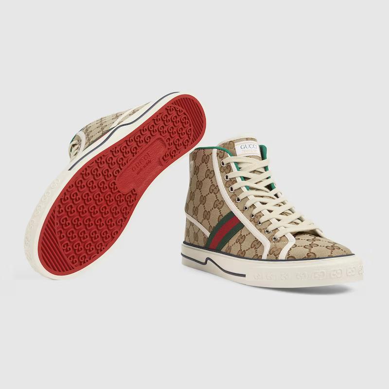 Giày Gucci Tennis 1977 High Top Sneaker Nam Be