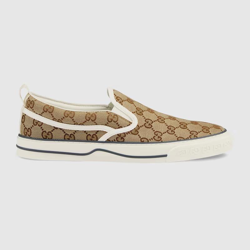 Giày Gucci Tennis 1977 Slip-On Sneaker Nam Nâu