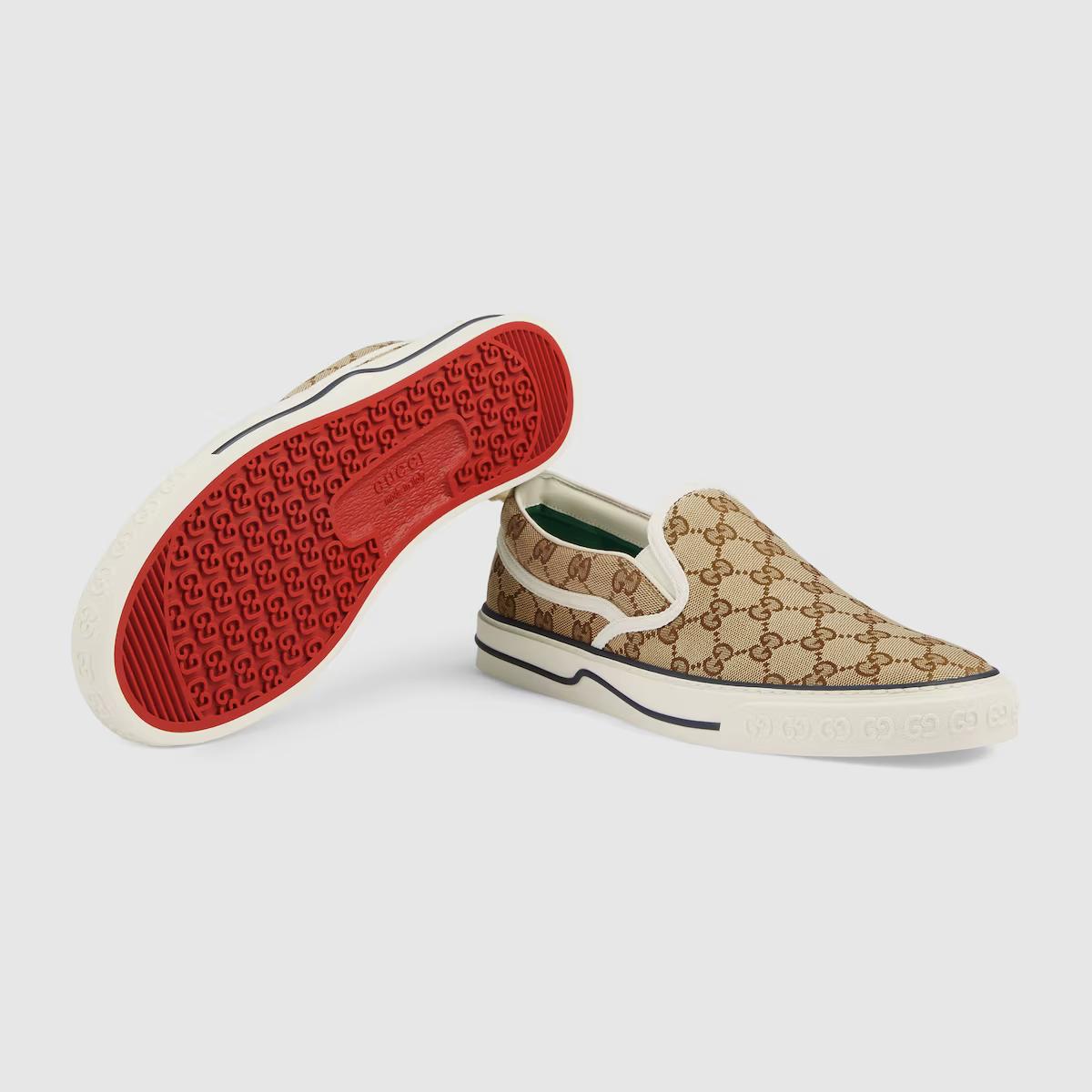 Giày Gucci Tennis 1977 Slip-On Sneaker Nam Nâu