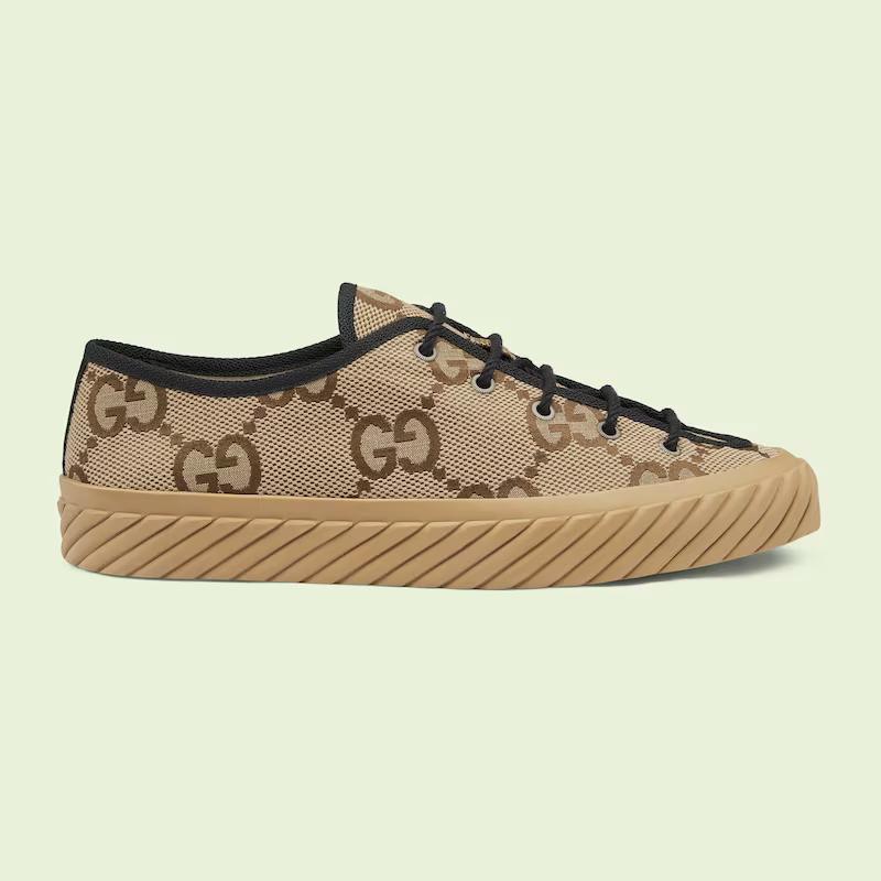 Giày Gucci Maxi GG Sneaker Nam Nâu