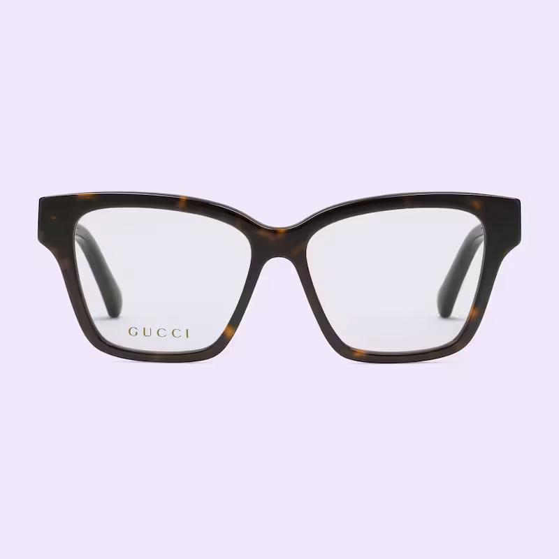 Kính Gucci Cat Eye Optical Frame Nữ Nâu Đen