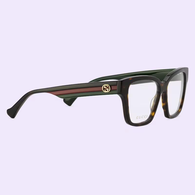 Kính Gucci Cat Eye Optical Frame Nữ Nâu Đen