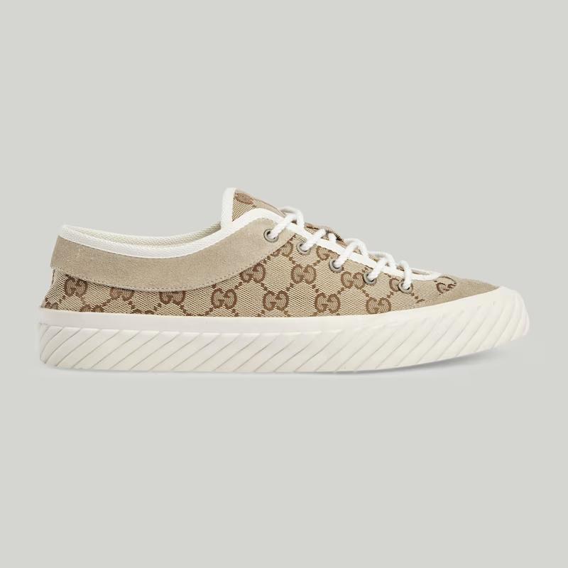 Giày Gucci GG Sneaker Nam Be Trắng