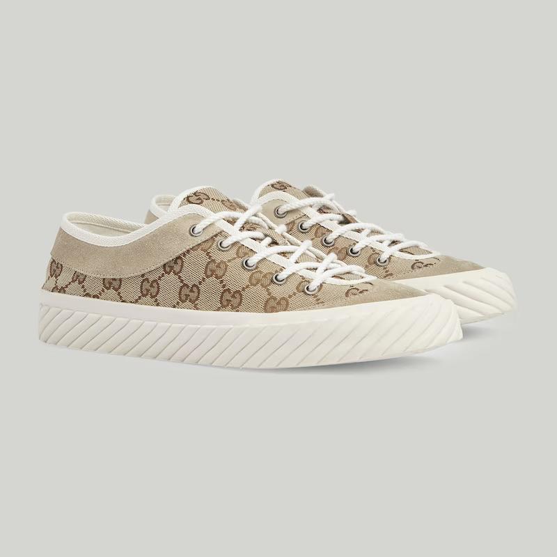 Giày Gucci GG Sneaker Nam Be Trắng