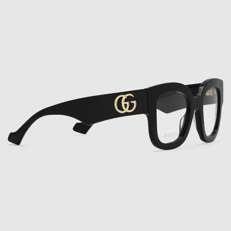 Kính Gucci Round Optical Frame Demo Lens Nữ Đen