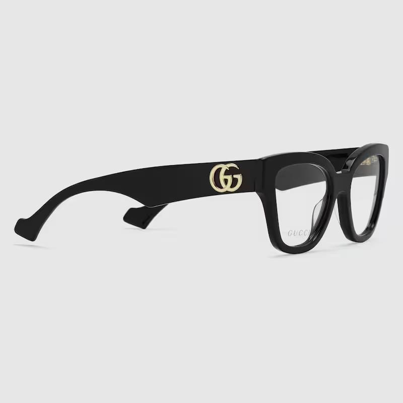 Kính Gucci Rectangular Optical Frame Nữ Đen