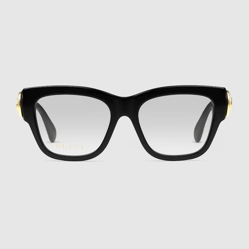 Kính Gucci Rectangular Optical Frame Demo Lens Nữ