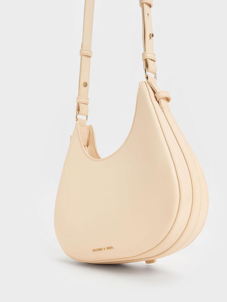 Túi Charles Keith Hobo Hình Bán Nguyệt Xanthe Be