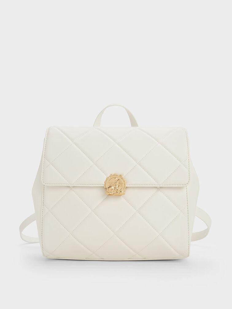 Balo Charles Keith Chần Bông Judy Hopps Quilted Kem