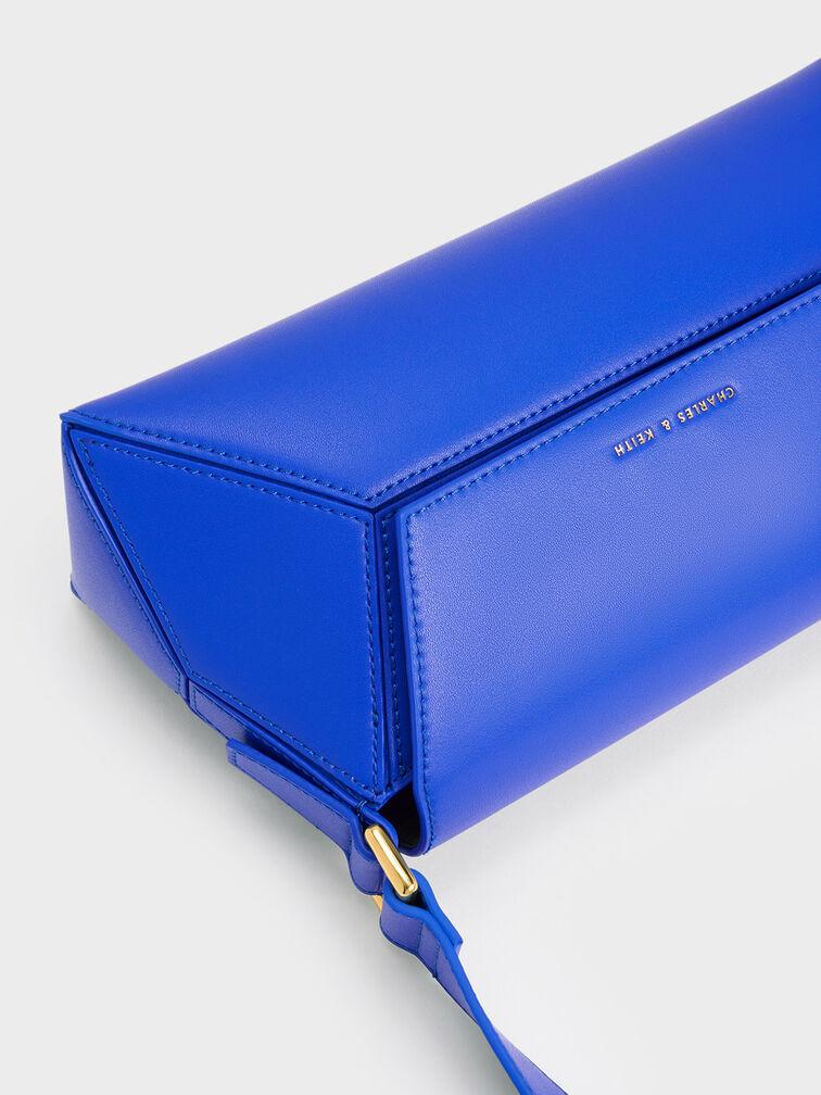 Túi Charles Keith Đeo Vai Hình Thang Nasrin Geometric Cerulean