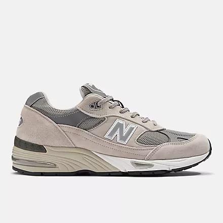 Giày New Balance Made In Uk 991V1 Nam Xám Trắng