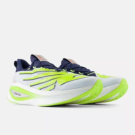 Giày New Balance Nyc Marathon Fuelcell Supercomp Elite V3 Nam Xanh Neon Bạc Navy