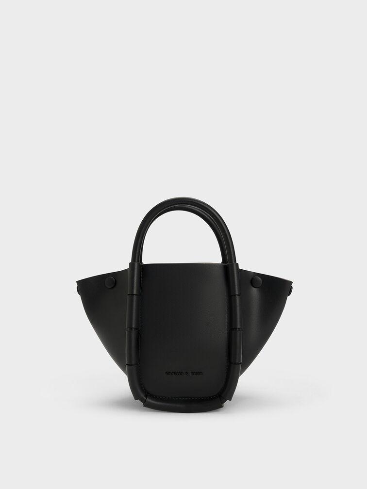 Túi Charles Keith Bucket Machina Đen