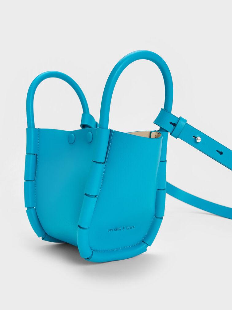 Túi Charles Keith Bucket Machina Xanh Biển