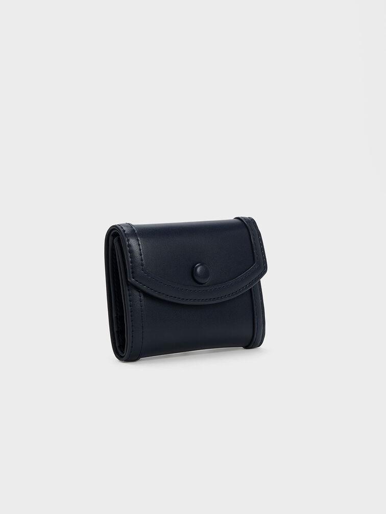 Ví Charles Keith Ngắn Alouette Contrast Trim Xanh Navy