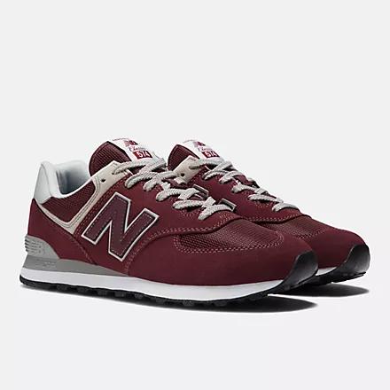 Giày New Balance 574 Core Nam Hồng Burgundy Trắng