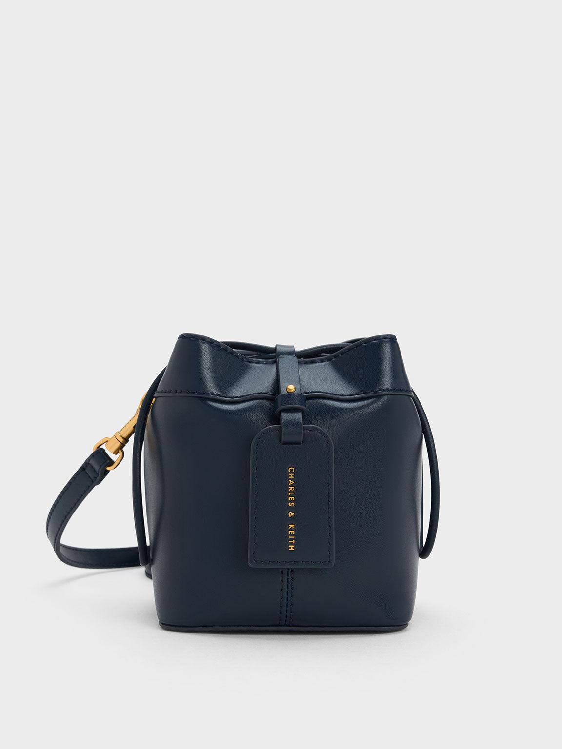 Túi Charles Keith Rút Dây Cordele Xanh Navy