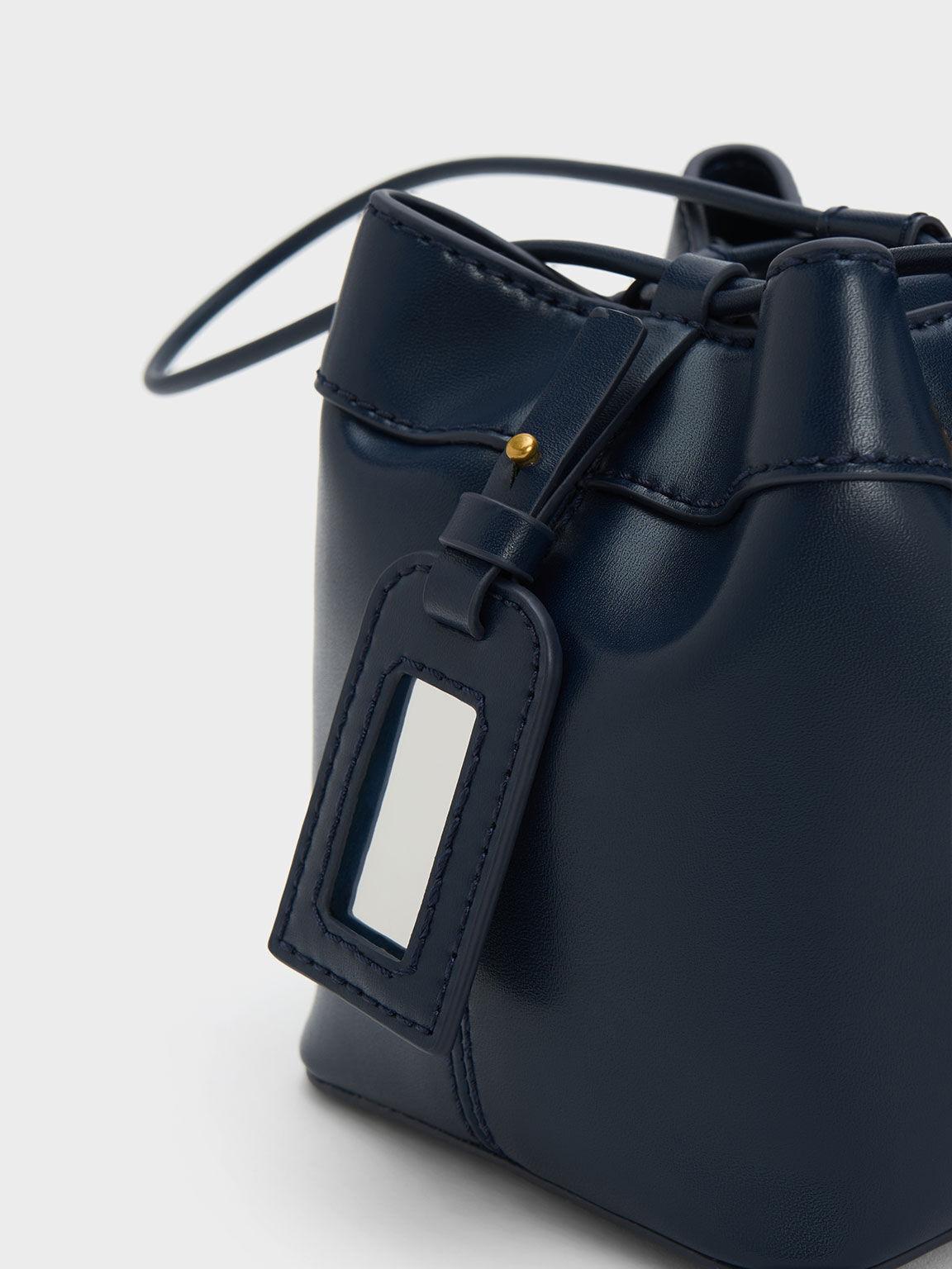 Túi Charles Keith Rút Dây Cordele Xanh Navy