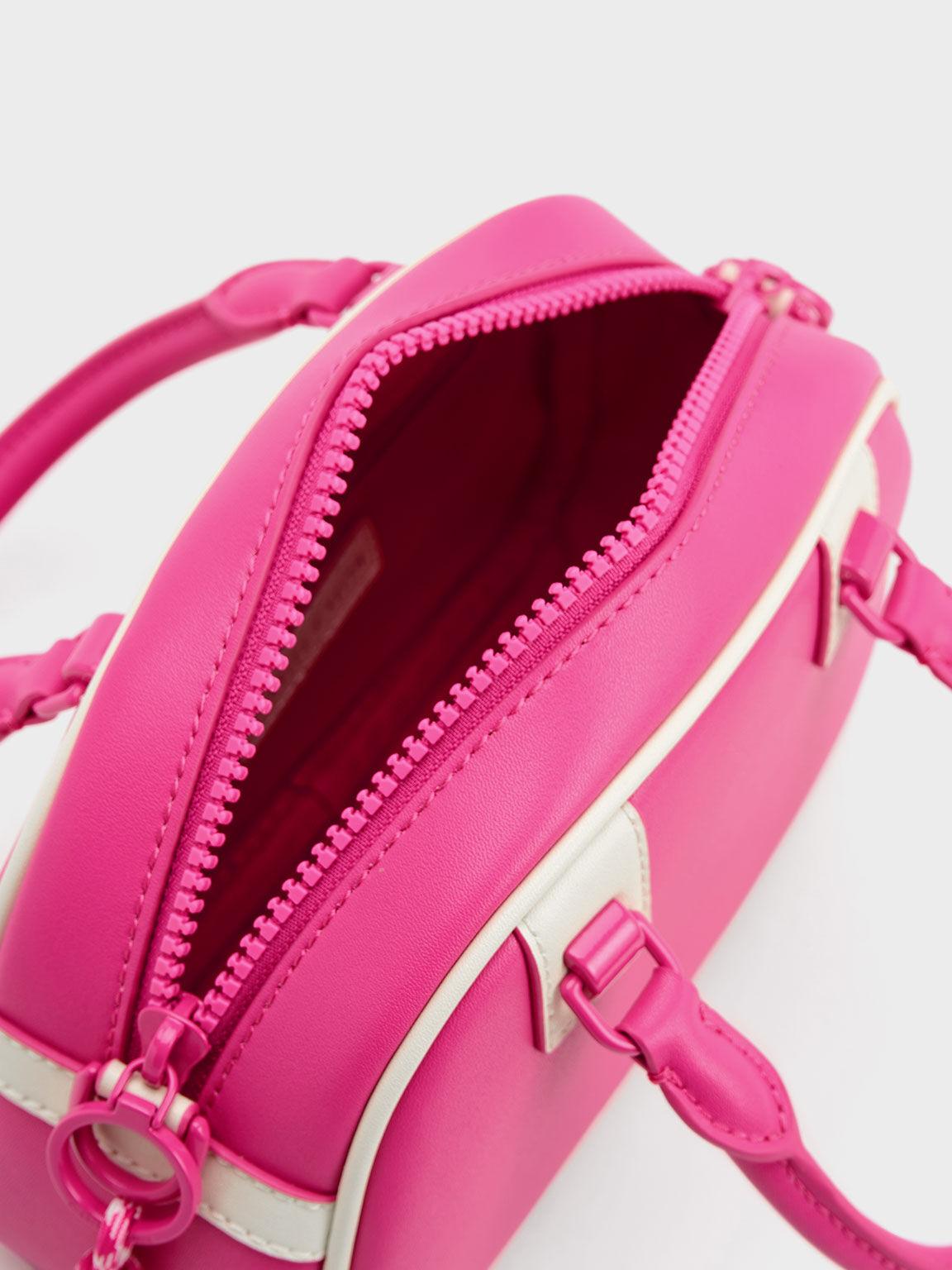 Túi Charles Keith Xách Hình Thang Gwiana Hồng Fuchsia