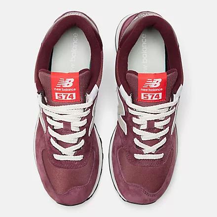 Giày New Balance 574 Maroon With Grey Nam