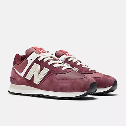 Giày New Balance 574 Maroon With Grey Nam