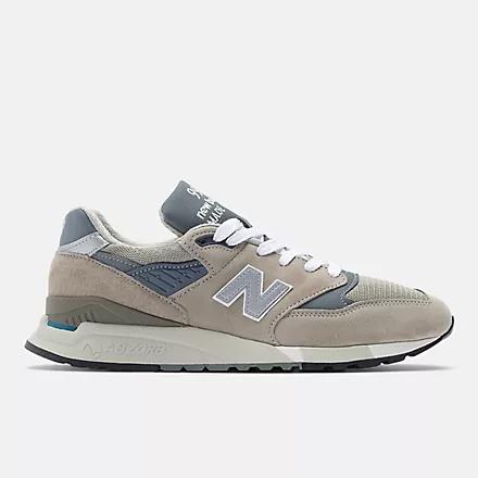 Giày New Balance Made In Usa 998 Core Grey With Silver Nam