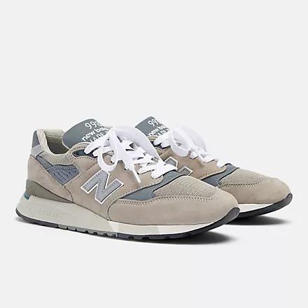 Giày New Balance Made In Usa 998 Core Grey With Silver Nam