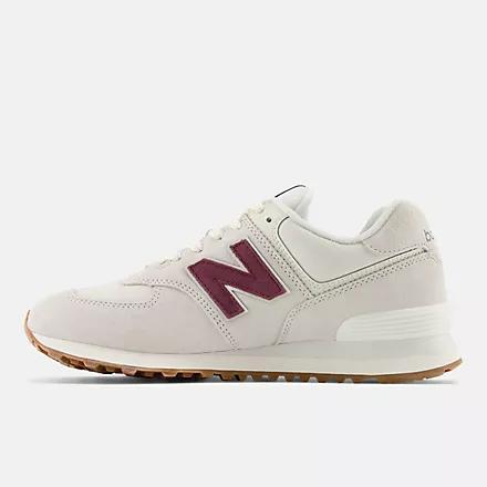 Giày New Balance 574 Bone White With Maroon Nam