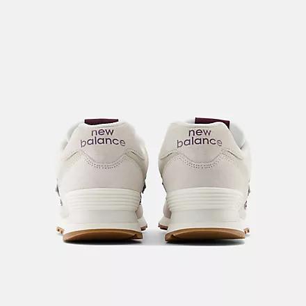 Giày New Balance 574 Bone White With Maroon Nam