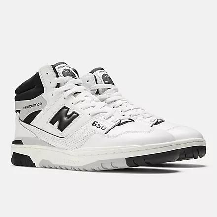 Giày New Balance 650 White With Black And Raincloud Nam