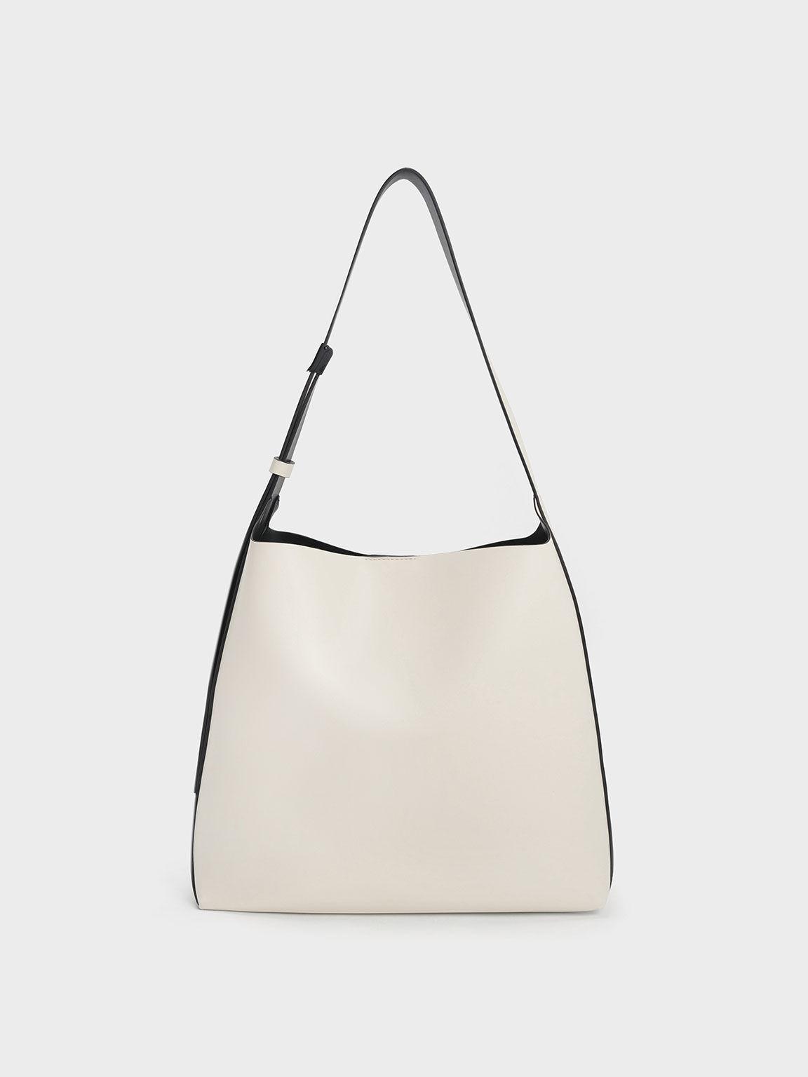 Túi Charles Keith Tote Hình Thang Edna Kem