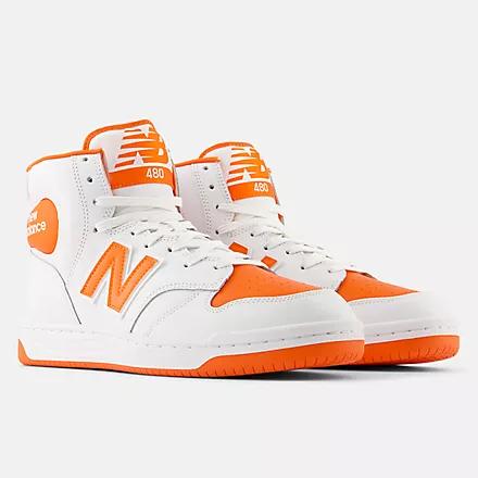 Giày New Balance 480 High Nam Trắng Cam