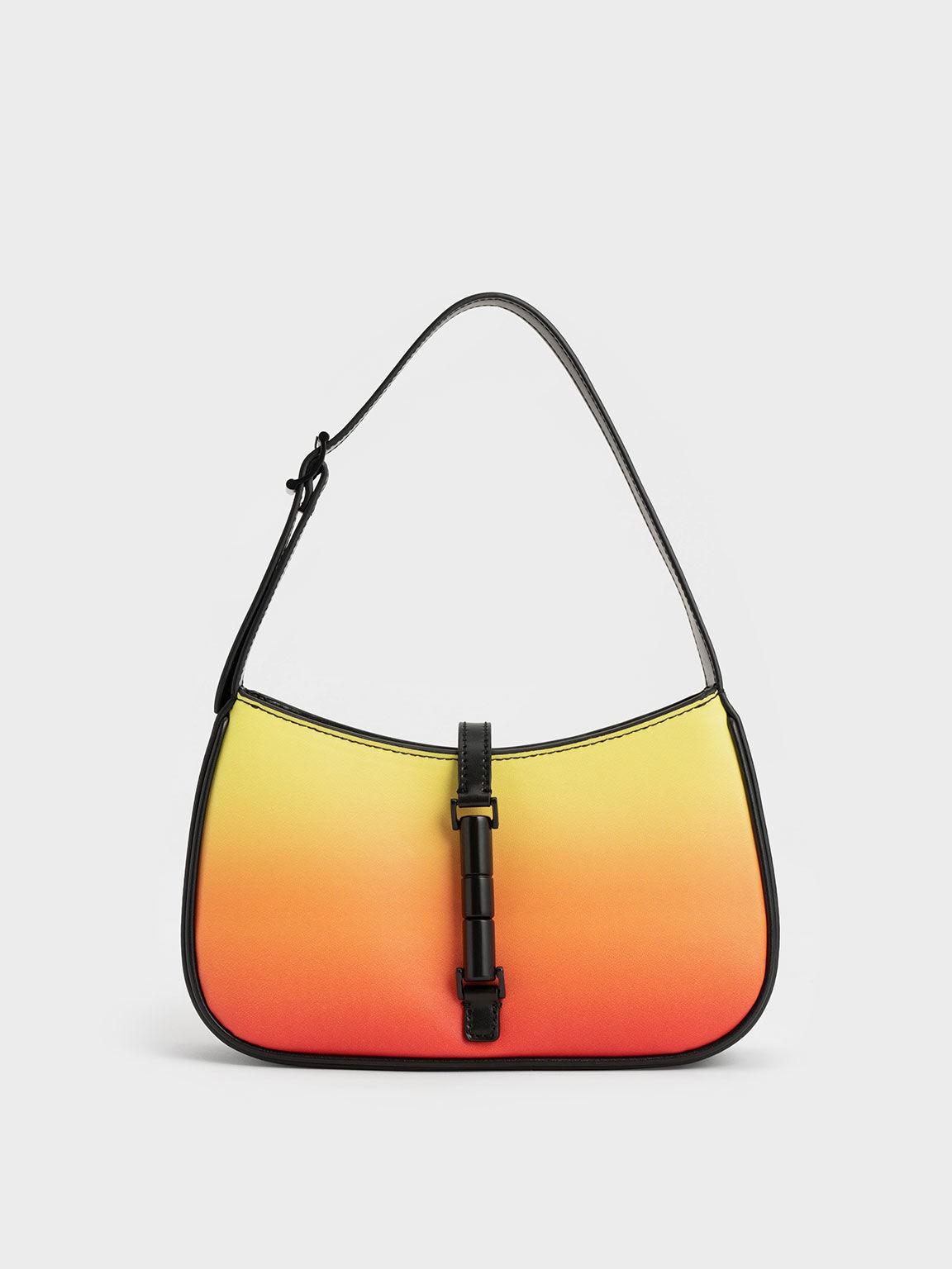 Túi Charles Keith Đeo Vai Hình Thang Cesia Ombre Sunset