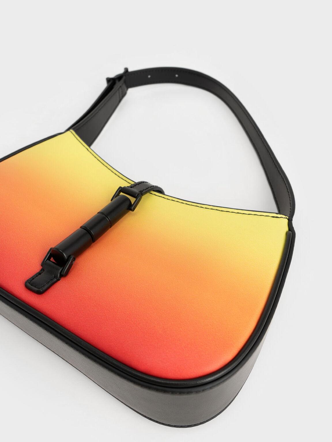 Túi Charles Keith Đeo Vai Hình Thang Cesia Ombre Sunset