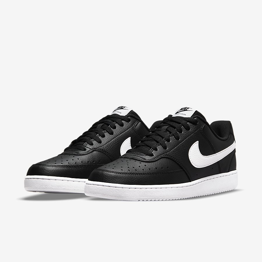 Giày Nike Court Vision Low Next Nature Nam Đen Trắng 