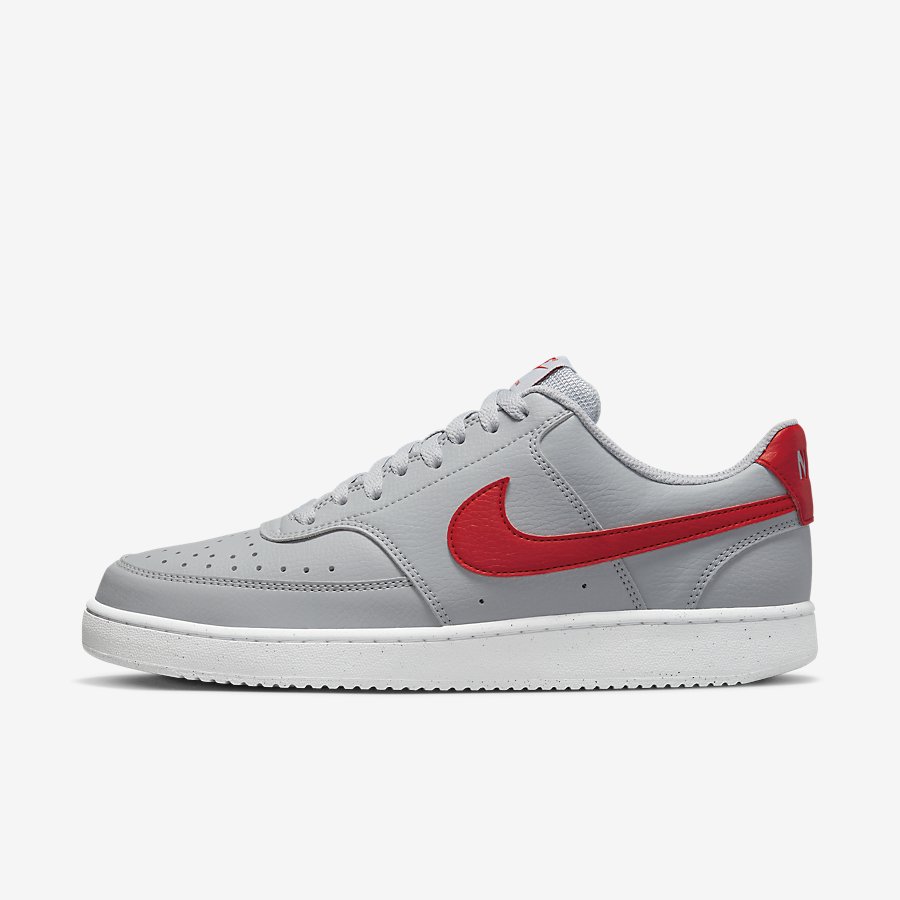 Giày Nike Court Vision Low Next Nature Nam Xám Đỏ