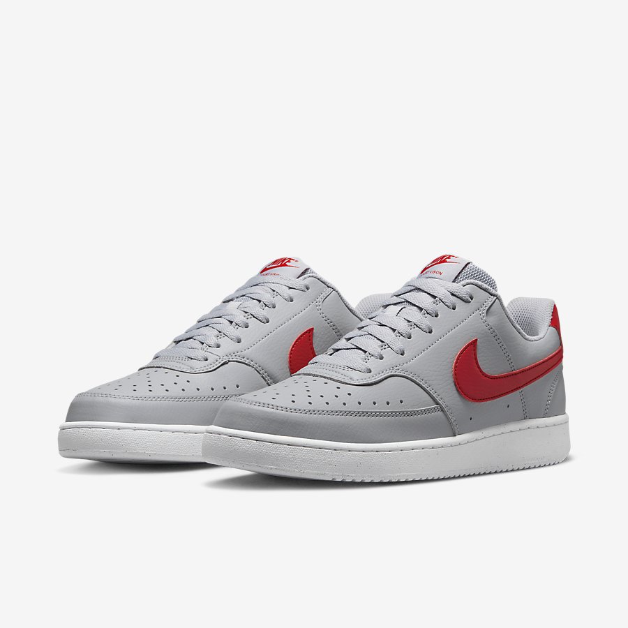 Giày Nike Court Vision Low Next Nature Nam Xám Đỏ