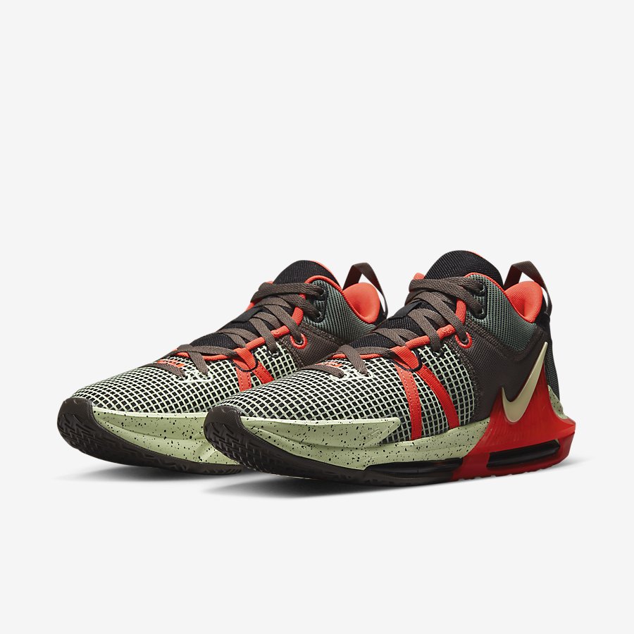 Giày LeBron Witness 7 Nữ Xám Đỏ