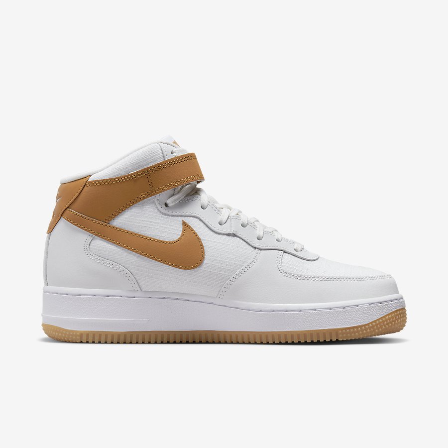 Giày Nike Air Force 1 '07 Mid Nữ Trắng Vàng