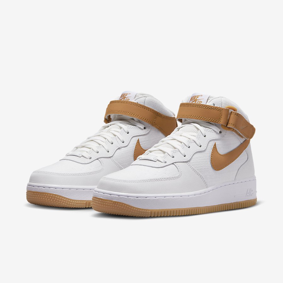 Giày Nike Air Force 1 '07 Mid Nữ Trắng Vàng