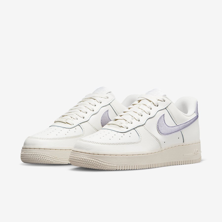 Giày Nike Air Force 1 '07 Nữ Trắng Bạc