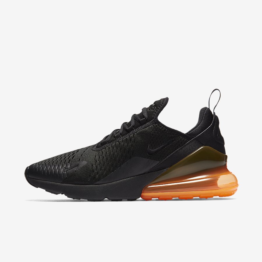 Giày Nike Air Max 270 Nữ Đen Cam