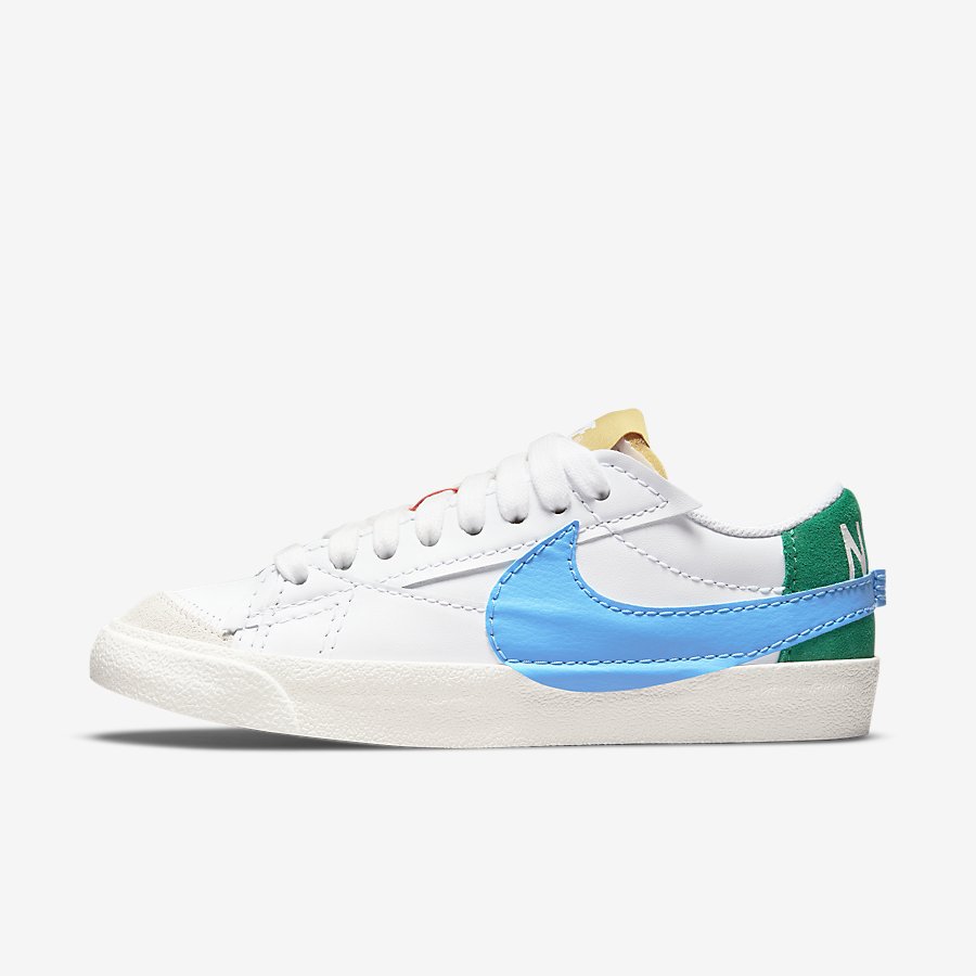 Giày Nike Blazer Low '77 Jumbo Nữ Xanh Cam