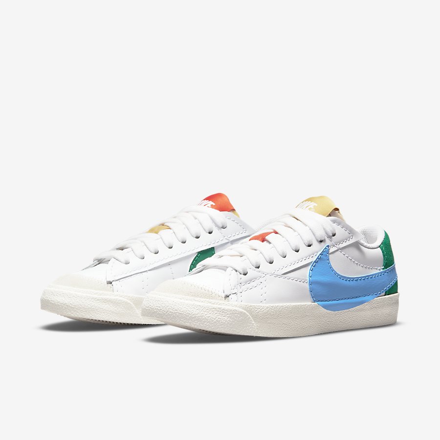 Giày Nike Blazer Low '77 Jumbo Nữ Xanh Cam